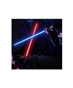 lot 15766 image: Beyondtrade Lightsaber RGB 16 Colors Changeable Aluminum Alloy Metal Hilt Light Saber with 4 Mode Sound Force FX Heavy Dueling Rechargeable Lightsword LED Toy Sword(Black Hilt)