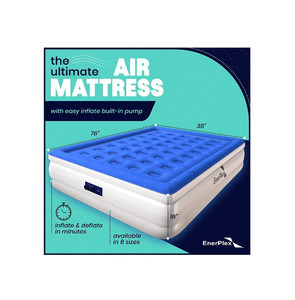 lot 15778 image: EnerPlex Air Mattress with Built-in Pump - Double Height Inflatable Mattress for Camping, Home & Portable Travel - Durable Blow Up Bed with Dual Pump - Easy to InflateQuick Set UP