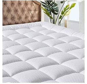 lot 18583 image: MATBEBY Bedding Quilted Fitted Queen Mattress Pad Cooling Breathable Fluffy Soft Mattress Pad Stretches up to 21 Inch Deep, Queen Size, White, Mattress Topper Mattress Protector