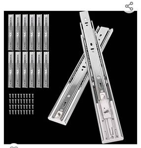 lot 18543 image: 22 inch Soft Close Drawer Slides Set 6-Pairs (12 Pieces),Full Extension Side Mount Ball Bearing ,Less Noise,Load Rating 100 lbs