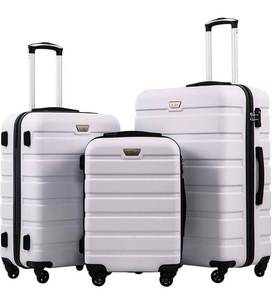 lot 5891 image: COOLIFE Luggage 3 Piece Set Suitcase Spinner Hardshell Lightweight TSA Lock