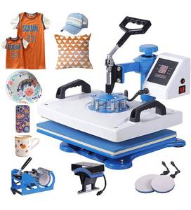 lot 5892 image: $$ Angoo Upgraded 5 in 1 Heat Press, 12 x 15 360-degree Rotation Digital Combo Heat Press Machine Multifunctional Swing Away Heat Transfer Machine for T-Shirts, Hat, Mug, Mouse Pads, Tablecloth - Retail $203