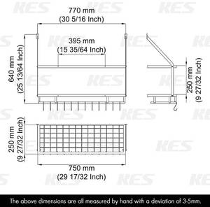 lot 6751 image: KES 30-Inch Kitchen Pot Rack - Mounted Hanging Rack for Kitchen Storage and Organization- Matte Black 2-Tier Wall Shelf for Pots and Pans with 12 Hooks - KUR215S75B-BK