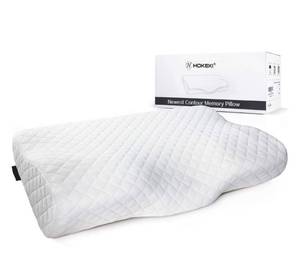 lot 6758 image: HOKEKI Ergonomic Memory Foam Pillows for Neck and Shoulder Pain Relief, Orthopedic Contour Support Pillow for Side Sleepers, Back and Stomach Sleepers