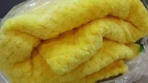 lot 6764 image: Fuzzy Yellow Throw Blanket, Unknown Exact Size