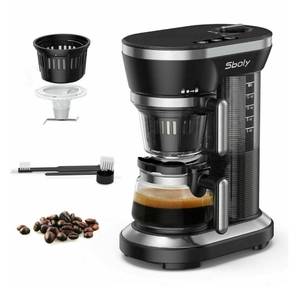 lot 6773 image: Sboly Automatic Coffee Maker & Grinder Single Cup Grind and 5 Mins Fast Brew