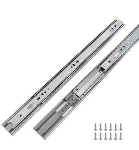 lot 6778 image: 1 Pair LONTAN Soft Close Drawer Slides 24 Soft Close Cabinet Hardware - 3 Fold Full Extension Ball Bearing Heavy Duty Drawer Slides, 100LB Capacity