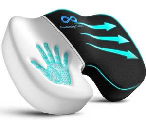 lot 6782 image: Everlasting Comfort Seat Cushion Pillow for Office Chair - Sit Longer, Feel Better - Butt, Tailbone, Back, Coccyx, Sciatica Memory Foam Cushions - Computer Desk Pain Relief Pad