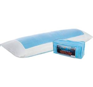 lot 6803 image: Mindful Design Cooling Memory Foam Body Pillow - Extra Firm Full Shredded Memory Foam Body Pillow wCooling Gel, Support and Comfort for Stomach and Side Sleepers
