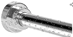 lot 6806 image: Shower Curtain Rod, 40-72 Inches Adjustable Tension Spring No Drill, Rust Proof Tension Curtain Rod for Bathroom, Kitchen, Wardrobe, Silver, Lot of 2 Bars