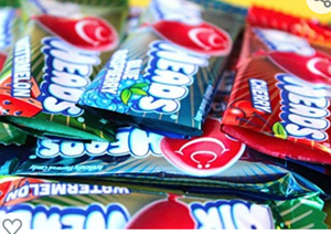 lot 6830 image: AIRHEADS Bundle of Assorted Mixed Flavors Cherry, Orange, Grape, White Mystery, Blue Raspberry, Watermelon (30 pound)