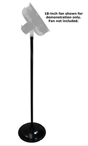 lot 6832 image: HydroMist F10-05-013 Pedestal Floor Mount for 18 and 24 inch fans- Black