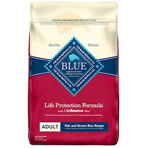 lot 13757 image: Blue Buffalo Life Protection Formula Natural Adult Dry Dog Food, Fish and Brown Rice 30-lb