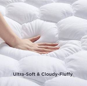 lot 13758 image: Bedsure Mattress Pad Full Size- Breathable ,Ultra Soft Quilted Mattress Pad Deep Pocket, Fitted Sheet Mattress Cover White