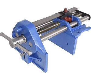 lot 13786 image: 9 Inch Woodworking Vise, Heavy-Duty Cast Iron Wood Working Vise Durable Woodworking Bench Vise Fit for Woodworking, Cutting, and Drilling