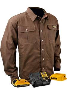 lot 13791 image: Dewalt DCHJ081TD1-XL 20V MAX Li-Ion Heavy Duty Shirt Heated Jacket Kit Size Large