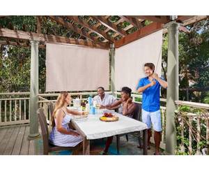 lot 14604 image: Coolaroo 474829 Outdoor Roller Shade, (6 W X 8 L), Pebble
