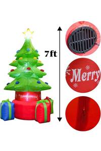 lot 14612 image: FUNPENY 7 FT Christmas Inflatable Christmas Tree, Indoor Outdoor Inflatable Christmas Decorations with Built-in LEDs, Christmas Blow up Decor for Yard Lawn Patio Garden Xmas Holiday Party