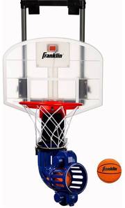 lot 14618 image: Franklin Sports Mini Basketball Hoop with Rebounder and Ball - Over The Door Basketball Hoop With Automatic Ball Rebounder - Indoor Basketball Game For Kids