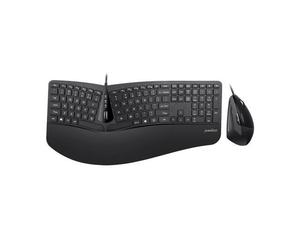 lot 15694 image: Perixx Periduo-505, Ergonomic Split Keyboard and Vertical Mouse Combo with Adjustable Palm Rest and Membrane Low Profile Keys
