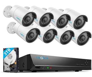 lot 15808 image: $$ REOLINK 16CH 5MP Home Security Camera System, 8pcs Wired 5MP Outdoor PoE IP Cameras, 4K 16CH NVR with 3TB HDD for 24-7 Recording, RLK16-410B8-5MP