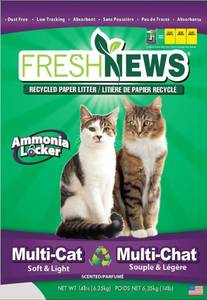 lot 15812 image: Fresh News Paper Cat Litter Recycled Original Crumble Multi 14