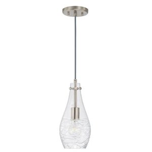 lot 36848 image: Austin Allen & Co - 13 Inch 1 Light Pendant Brushed Nickel Finish with