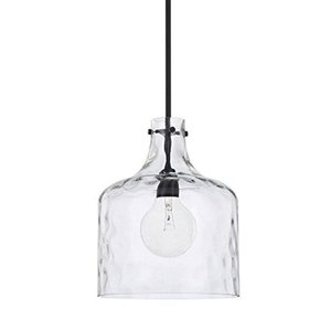 lot 36907 image: HomePlace 325717MB Pendant, 1-Light 100 Watts, Matte Black