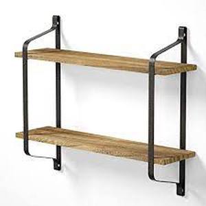 lot 36856 image: 2-Teir Shelves (Carbonized Black)