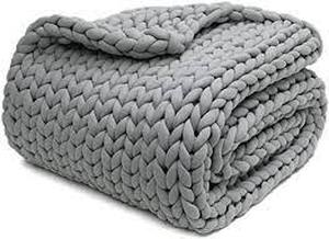 lot 36883 image: YHZFXZ Knitted Weighted Blanket - 15 lbs