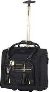 lot 36887 image: Steve Madden Luggage Wheeled Suitcase Under Seat Bag (peek-a-boo Black)
