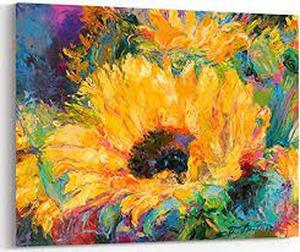 lot 36898 image: Xuan Art Blue and Yellow Sunflower Canvas Print