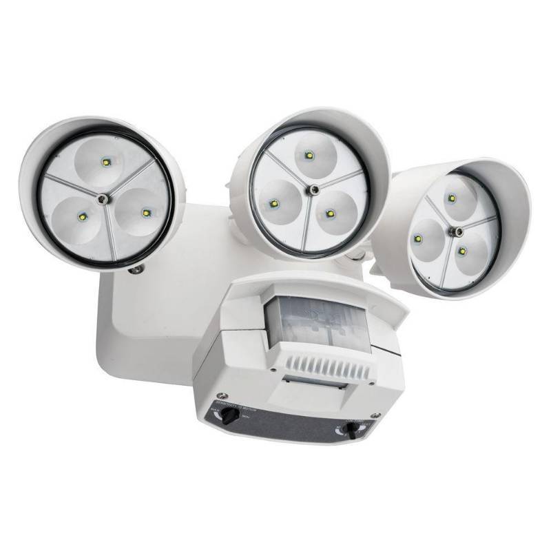 lot 3115 image: Lithonia Lighting White LED Outdoor Flood Light with Motion Sensor