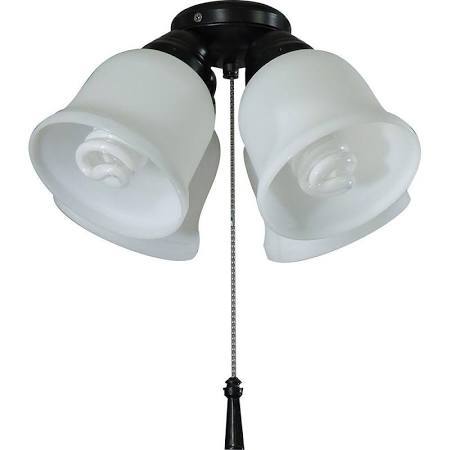 lot 3118 image: Hampton Bay 4-Light Universal Ceiling Fan Light Kit with Shatter Resistant Shades