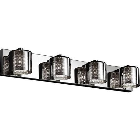 lot 3121 image: Home Decorators Collection 4-Light Chrome Vanity Light with Tinted Glass