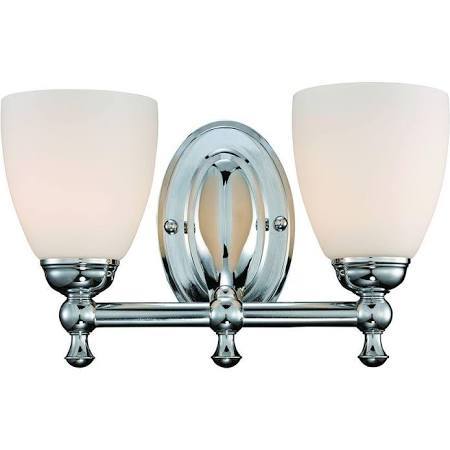 lot 3149 image: Hampton Bay 2-Light Polished Chrome Vanity Light