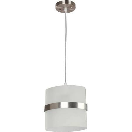 lot 3163 image: Hampton Bay Kyneton 1-Light Brushed Nickel Mini Pendant