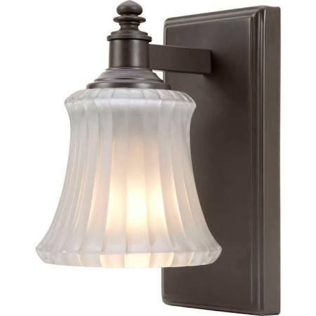 lot 3191 image: Hampton Bay Bathroom Lighting Kenning 1-Light Dutch Bronze Bath Sconce
