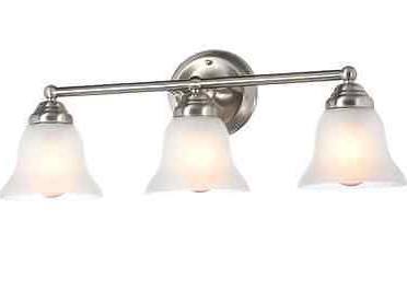 lot 3199 image: Bathroom Powder Room Vanity Light Lighting Fixture Decor 3-light