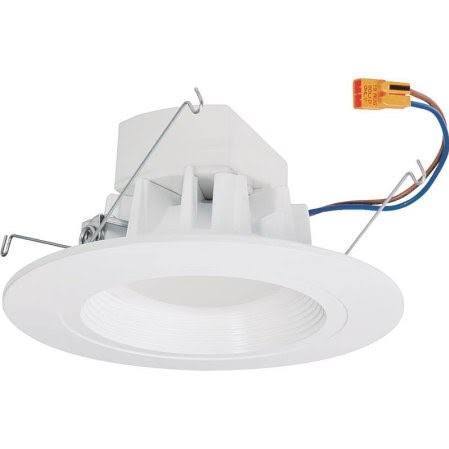 lot 3233 image: Halo 5 in. and 6 in. 3000K Matte White Recessed LED Retrofit Baffle-Trim Module 80 CRI, As Shown