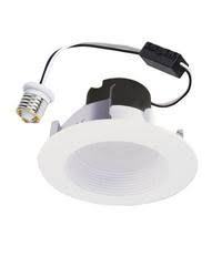 lot 3239 image: Halo 4 3500K Matte White Recessed Retrofit Baffle-Trim LED Module Ring Halo