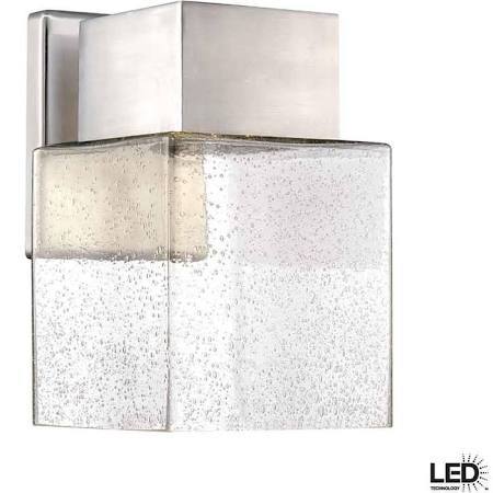 lot 3207 image: Home Decorators Collection Essex Brushed Nickel Outdoor Led Powered