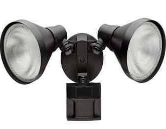 lot 3230 image: 180° Black Flood Light Motion Activated Sensor Detector Outdoor