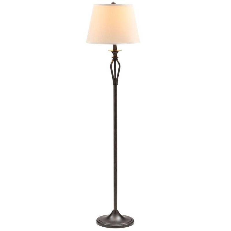 lot 3004 image: Hampton Bay Rhodes 58-12 in. Bronze Floor Lamp