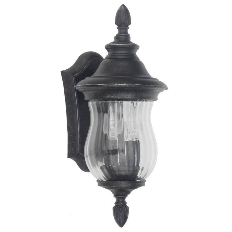 lot 3009 image: Wesleigh 2-Light Bronze Outdoor Wall Mount