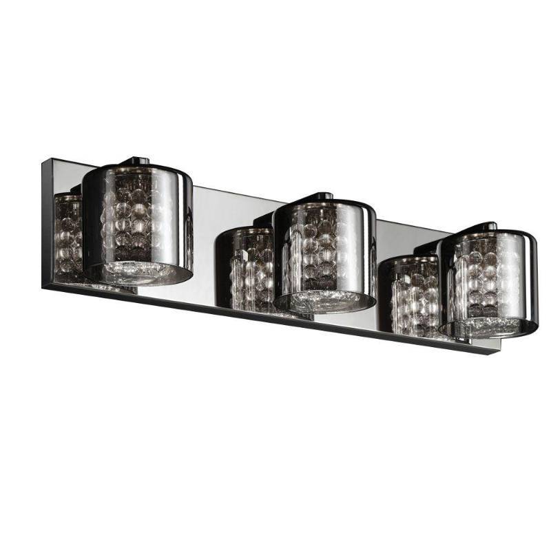 lot 3014 image: Home Decorators Collection 3-light Chrome Vanity Light With Tinted Glass