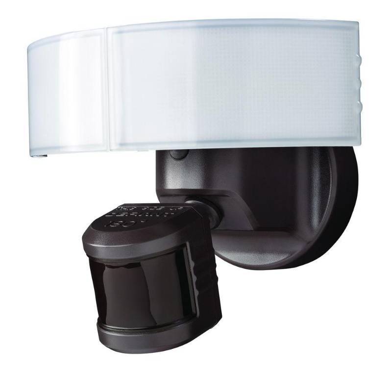 lot 3018 image: Defiant 180 Bronze Led Motion Outdoor Security Light