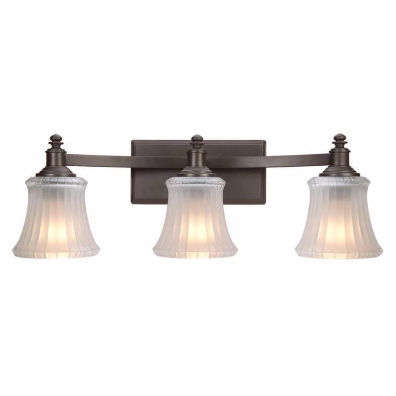lot 3049 image: Hampton Bay Kenning 3-Light Dutch Bronze Bath Sconce