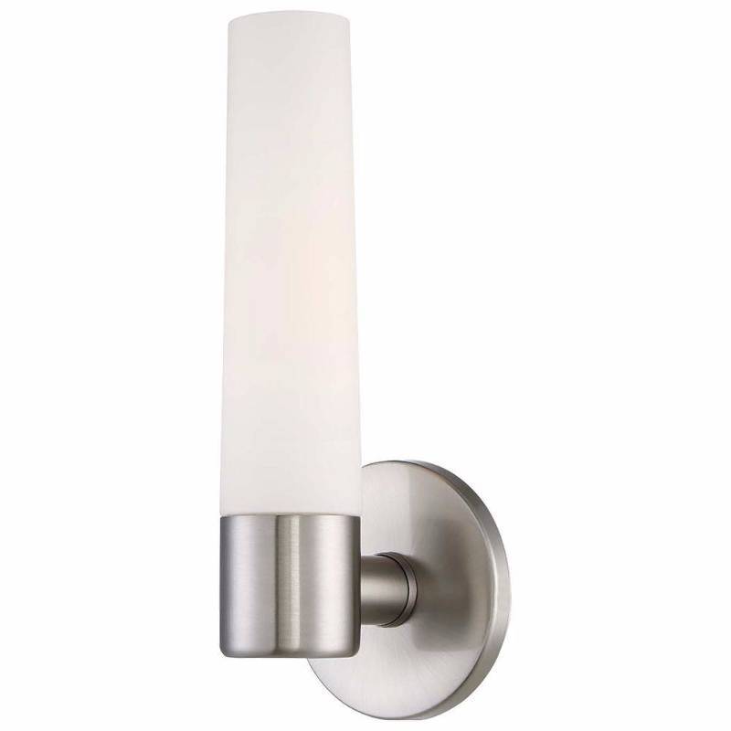 lot 3050 image: Hampton Bay Arla 1-Light Brushed Nickel Sconce