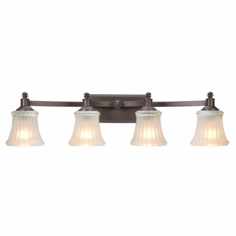 lot 3059 image: Hampton Bay Kenning 4-Light Dutch Bronze Bath Sconce